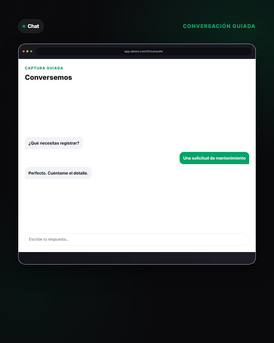 Formulario Chat